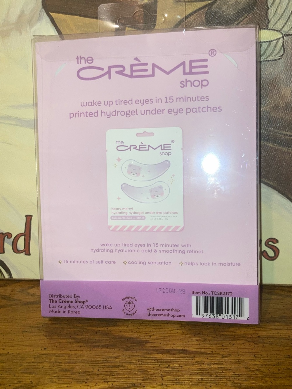 The Crème Shop 3 Sets Hydrating Hydrogel Undereye Patch Holiday Cards - Picture 2 of 3